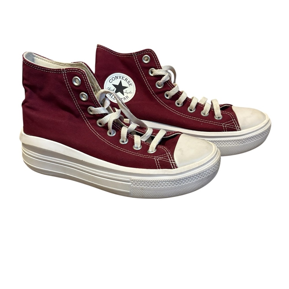 Converse Maroon High-Top Sneakers